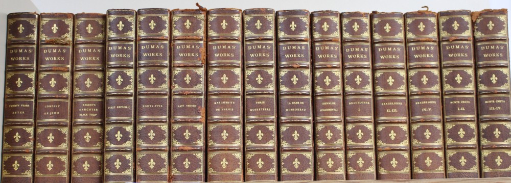 Dumas, Alexandre - Works, John Wanamaker of Paris, c.1900, half calf, 15 vols